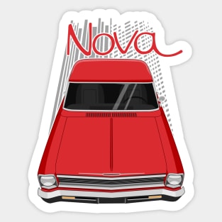 Chevrolet Nova 1966 - 1967 - bolero red Sticker